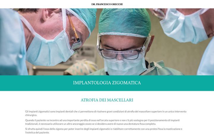 Screenshot of implantologiazigomatica.milano.it