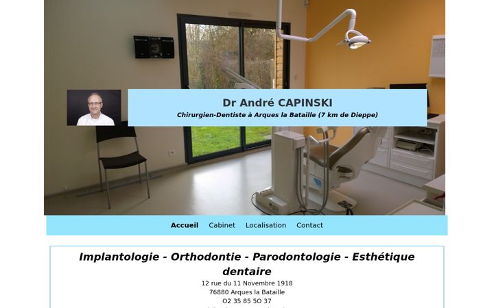 Screenshot of implantologie-orthodontie-dieppe.fr