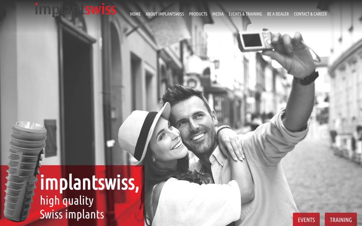 Screenshot of implantswiss.com