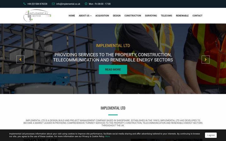 Screenshot of implemental.co.uk