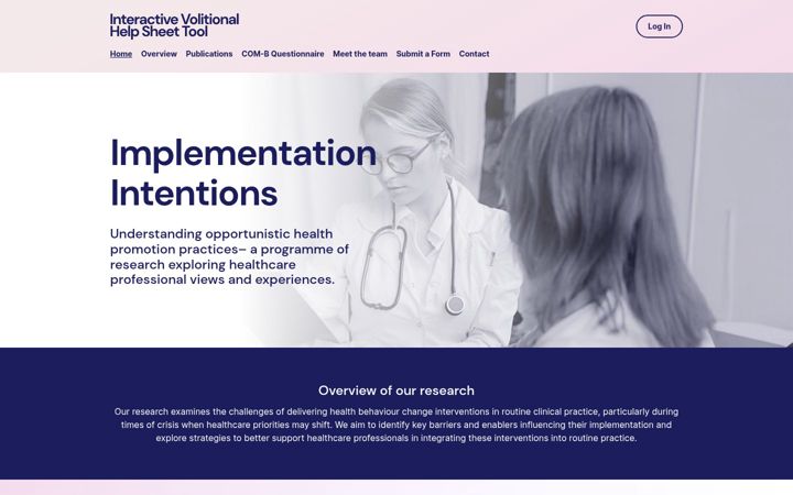 Screenshot of implementationintentions.com