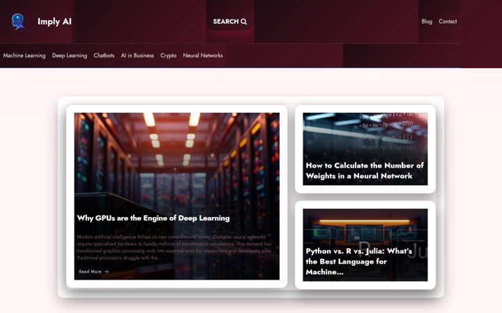 Screenshot of implyai.co.uk