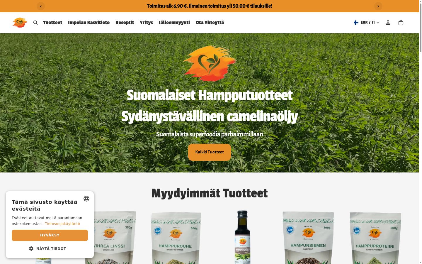Screenshot des Einwilligungsbanners vor jeglicher Interaktion