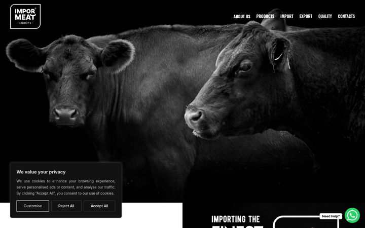 Screenshot of impormeat.com