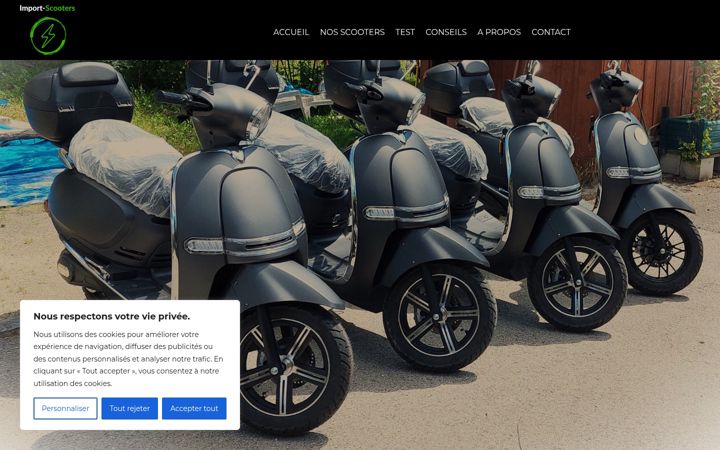 Screenshot of import-scooters.ch
