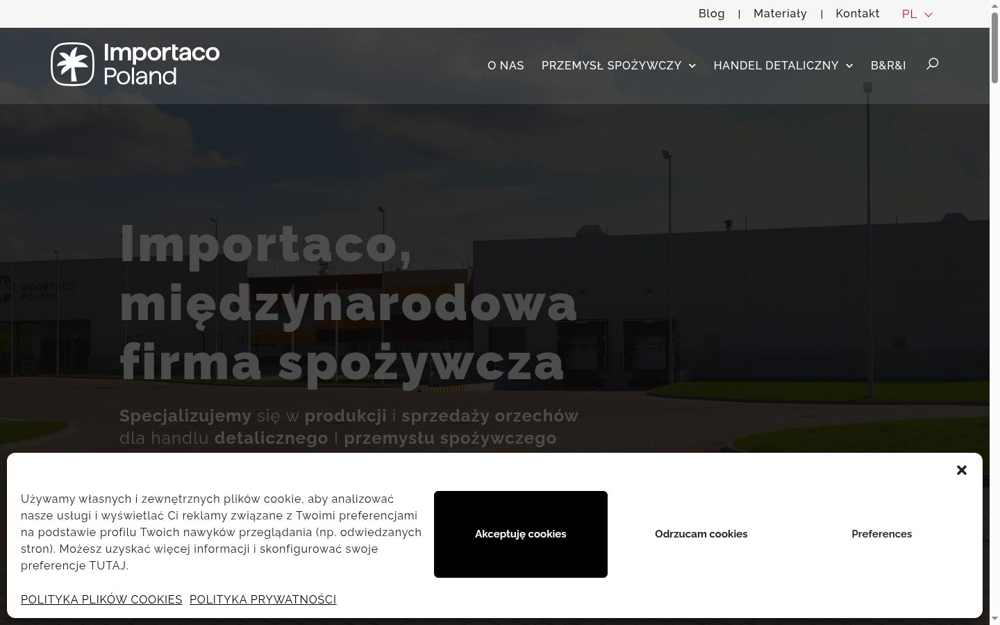 Captura de ecrã do banner de consentimento apresentado antes de qualquer interação