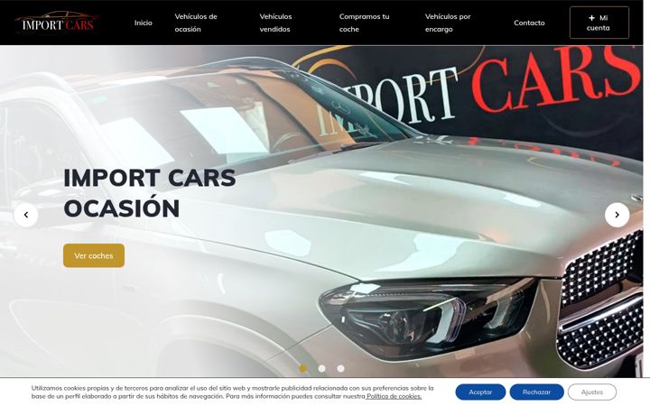 Screenshot of importcarsocasion.com