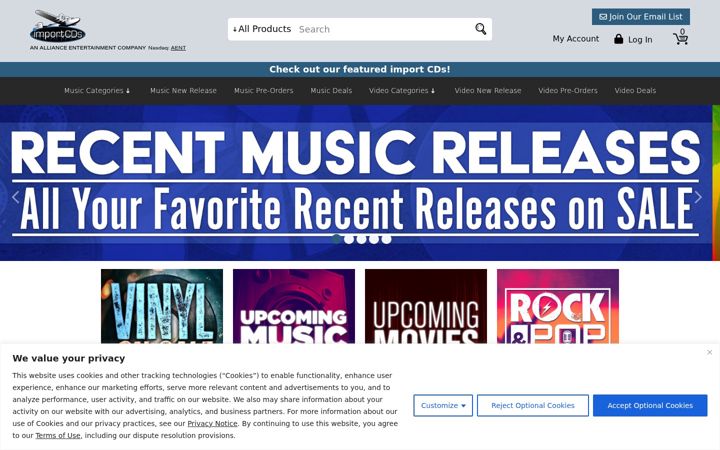 Screenshot of importcds.com