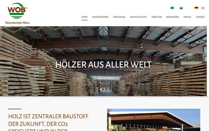 Screenshot of importholz.de
