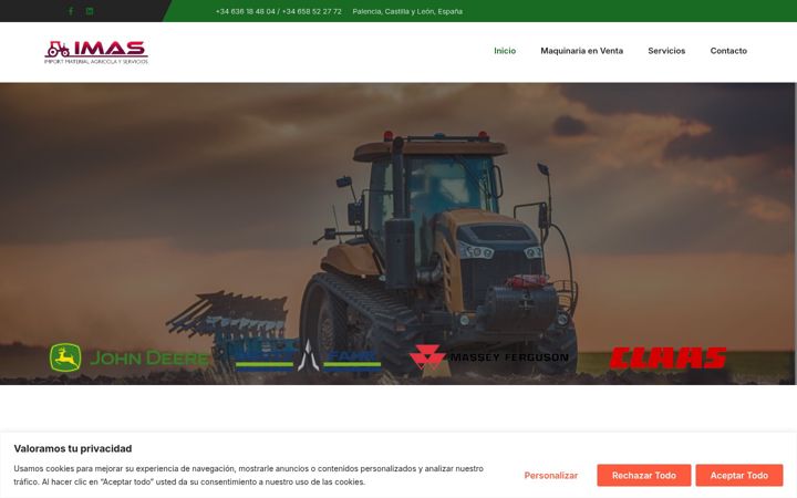 Skærmbillede af importmaterialagricolayservicios.com