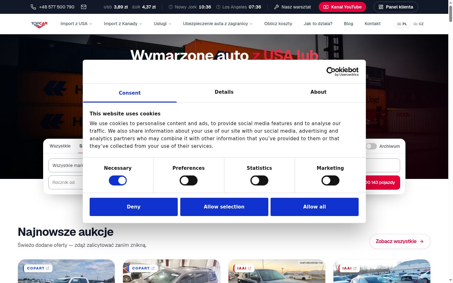 Sutikimo reklamjuostės, rodytos prieš bet kokią sąveiką, ekrano kopija