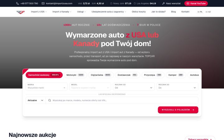 Skærmbillede af importzusa.com