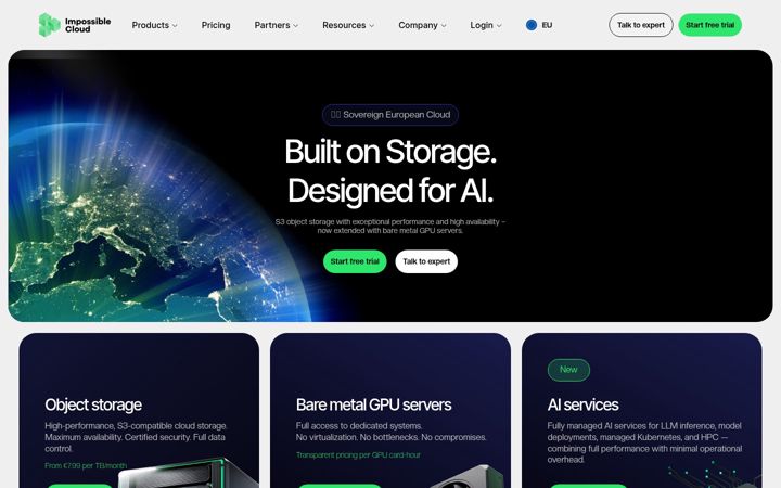 Képernyőkép: impossiblecloud.com