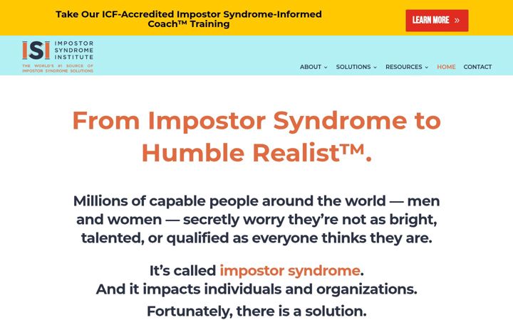 Képernyőkép: impostorsyndrome.com