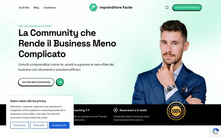 Screenshot of imprenditorefacile.com