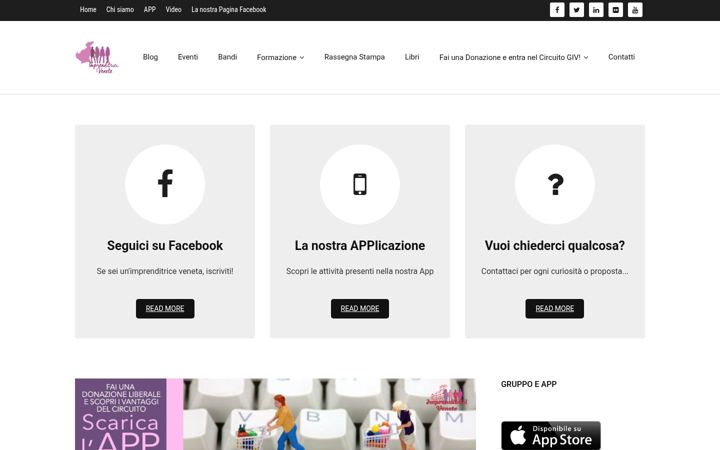 Screenshot of imprenditricivenete.it