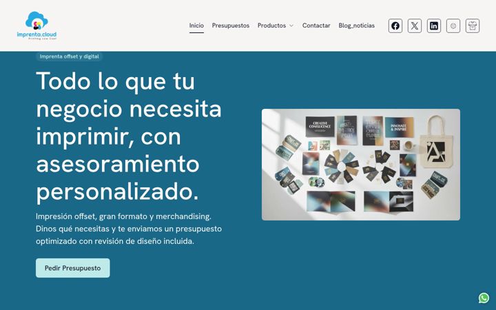 Screenshot di imprenta.cloud