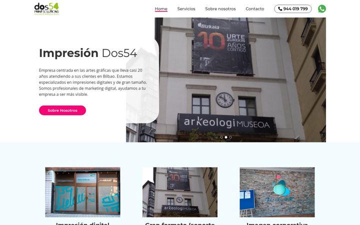 Screenshot of imprentadigitalbilbao.com.es