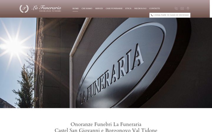 Screenshot of impresafunebrelafuneraria.it