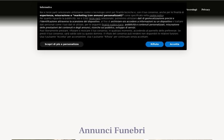 Screenshot of impresafunebresgolminelovato.it