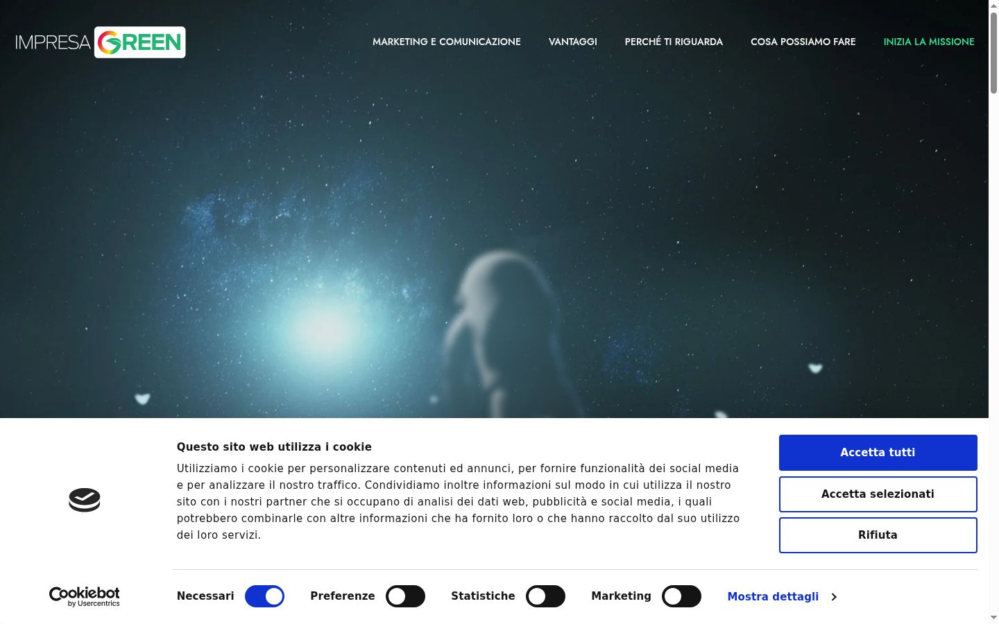 Screenshot of the consent banner shown before any interaction
