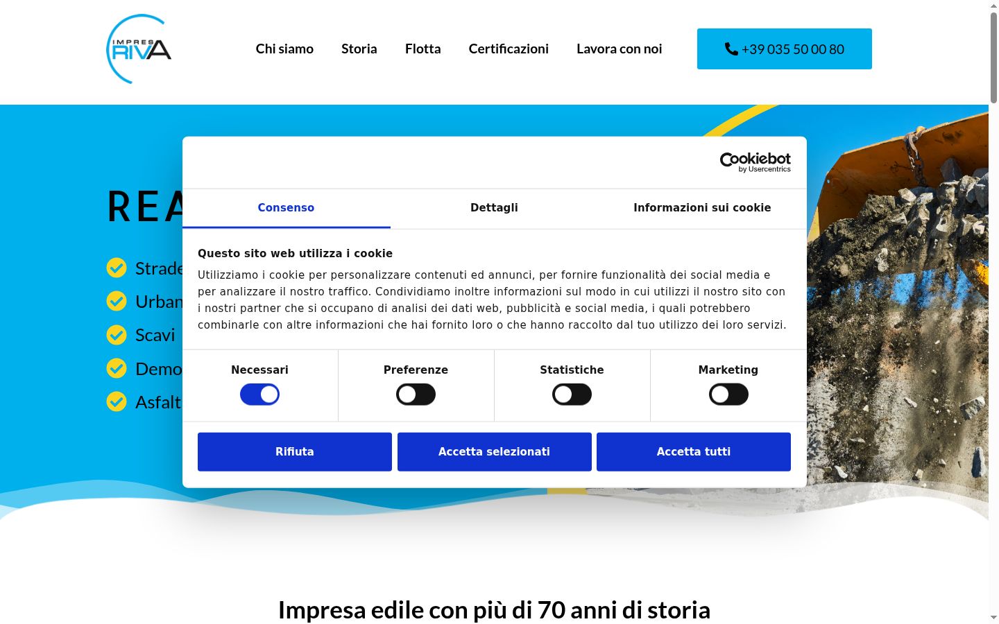 Screenshot tal-banner tal-kunsens muri qabel kwalunkwe interazzjoni