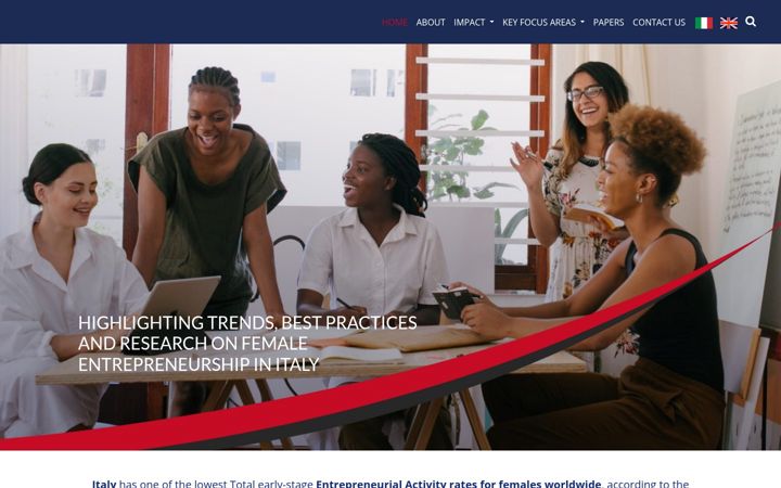 Screenshot of impresefemminili.it