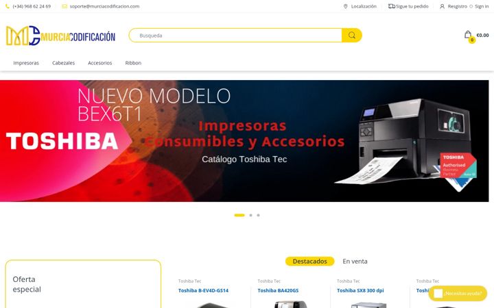 Screenshot of impresorasribbons.com
