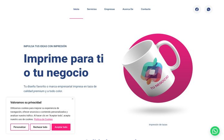Screenshot of impresosimpulsa.com
