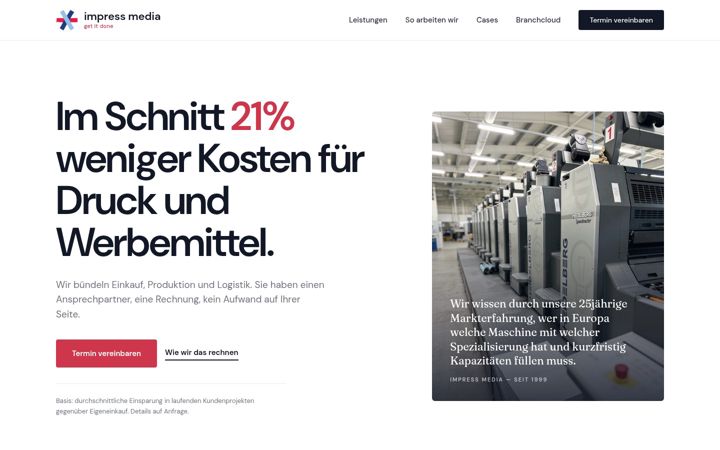 Screenshot of impress-media.de