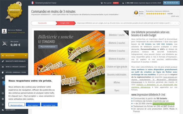 Screenshot of impression-billetterie.fr