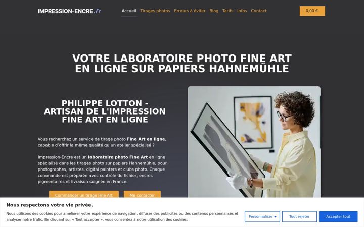 Screenshot of impression-encre.fr