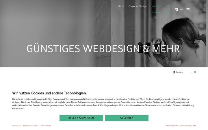 Screenshot of impressions-design.de