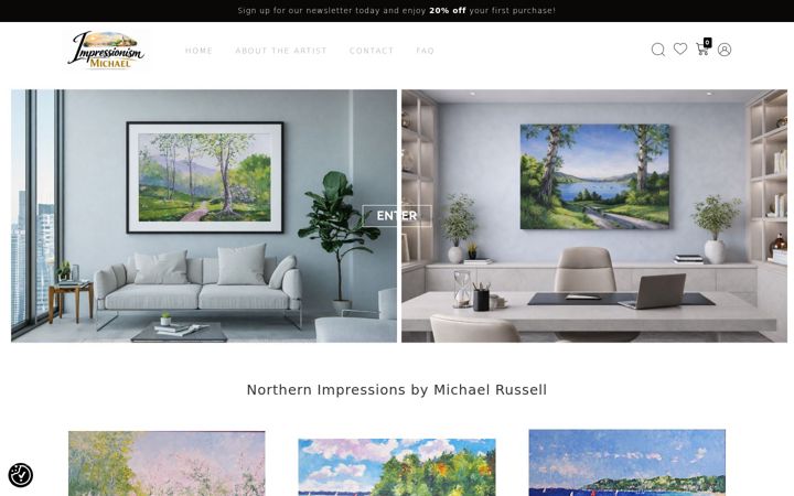 Screenshot of impressionsbyrussell.com