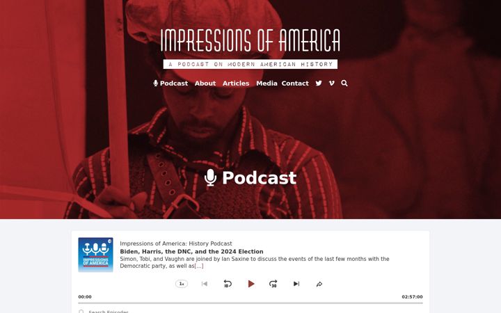 Captură de ecran a impressionsofamerica.com
