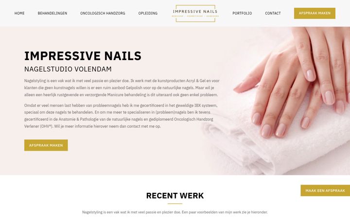 Ekrano kopija impressivenails.nl