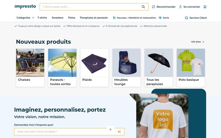 Screenshot of impressto.fr