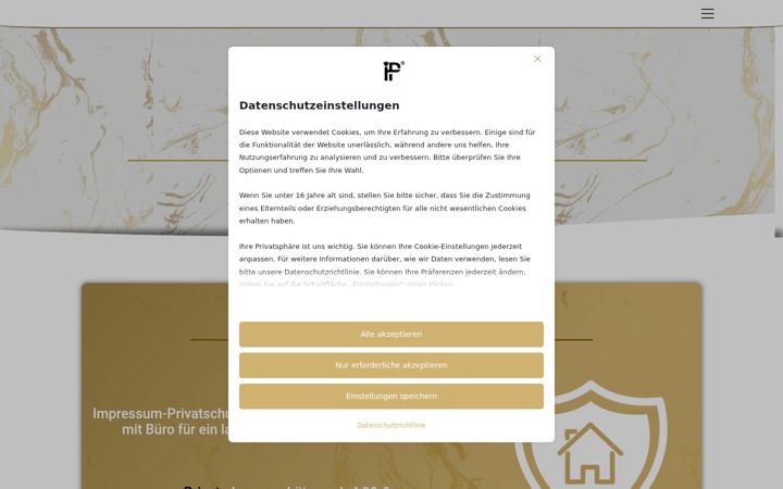 Screenshot of impressum-privatschutz.de