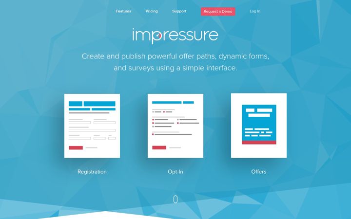 Screenshot of impressure.io