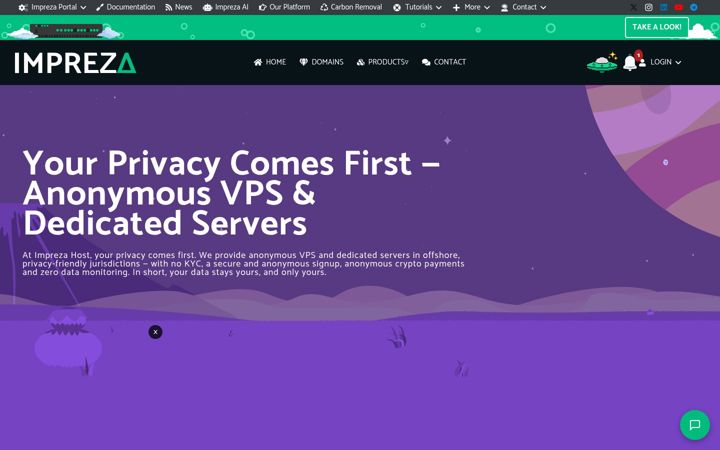 Screenshot of imprezahost.com