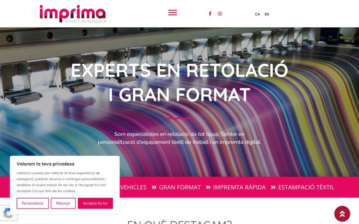 Screenshot of imprimainca.com