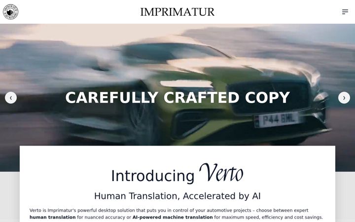 Screenshot of imprimatur.co.uk