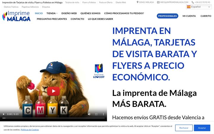 Screenshot of imprimemalaga.com