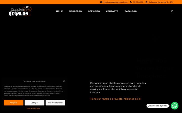 Screenshot of imprimeregalos.com