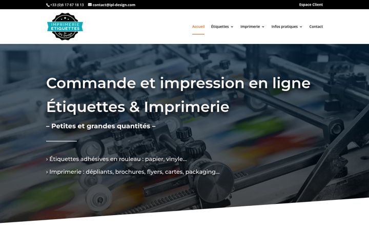 Screenshot of imprimerie-etiquettes.com