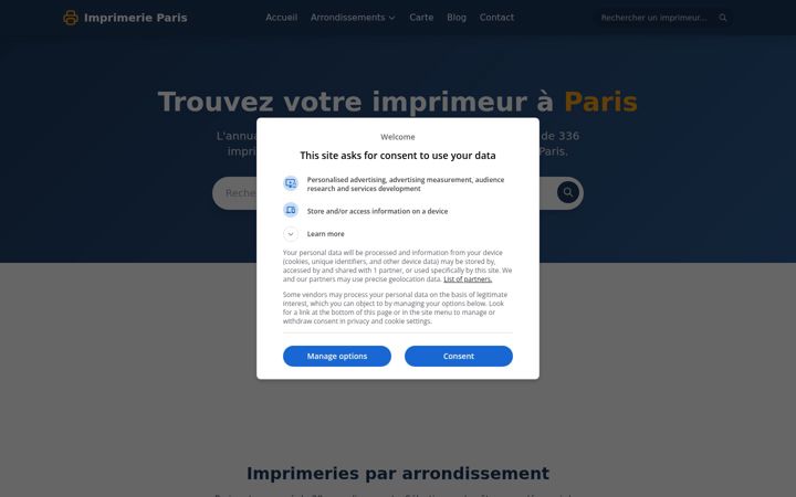 Screenshot of imprimerie-paris.org