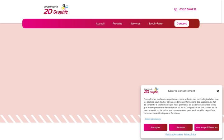 Screenshot of imprimerie2dgraphic.fr