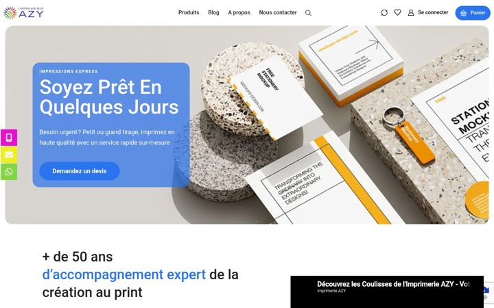 Screenshot of imprimerieazy.ch