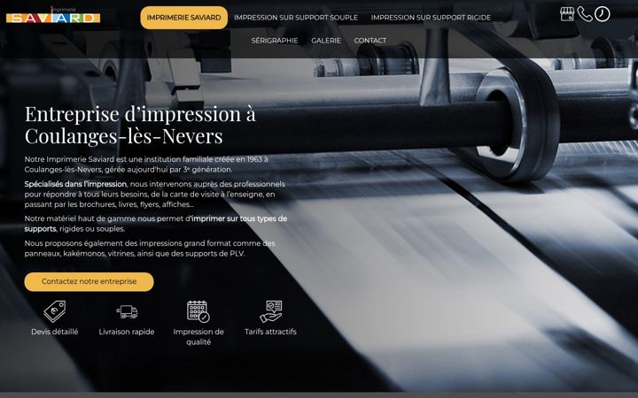 Screenshot of imprimeriesaviard.fr