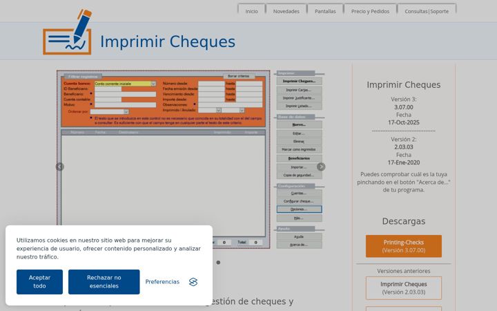 Screenshot of imprimircheques.com